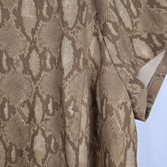 Lauren Ralph Lauren Contessa Snake Print Pointe Knit Sheath Dress 3X Tan - Picture 5 of 6